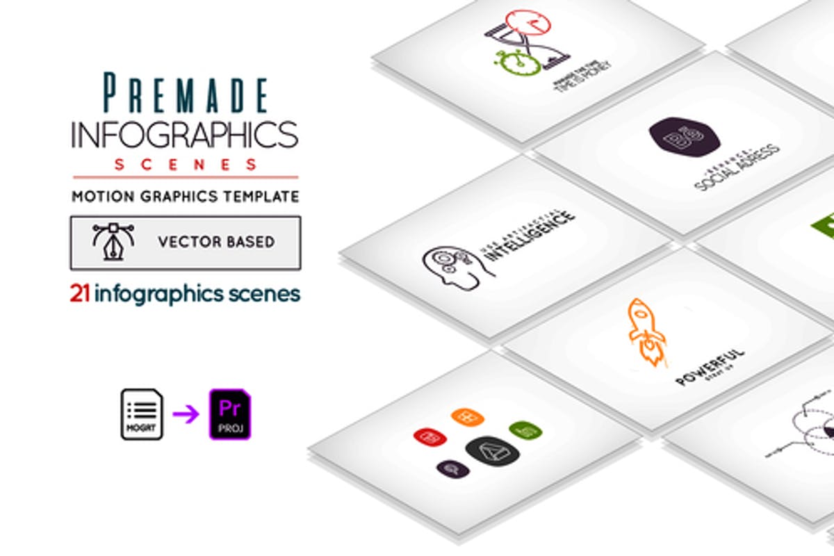 Premade Infographic Scenes for Premiere Pro
