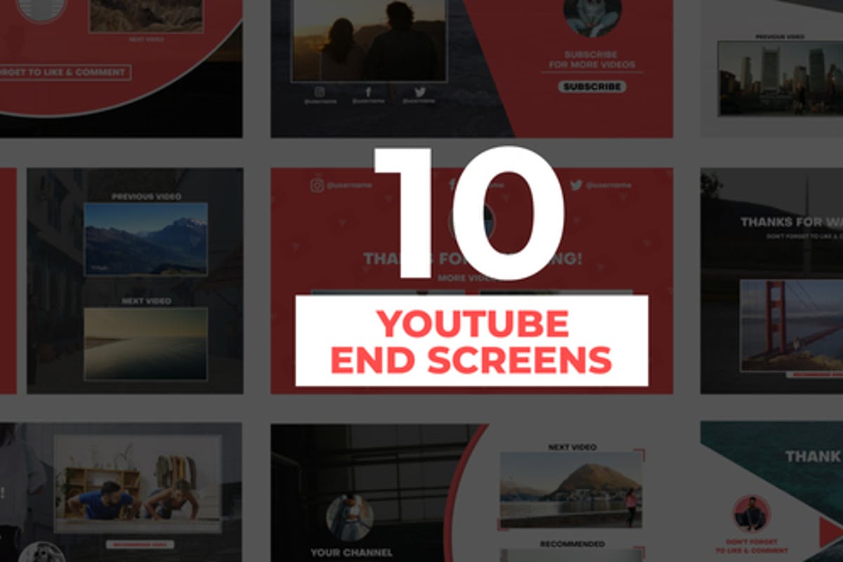 Youtube End Screens for Premiere Pro