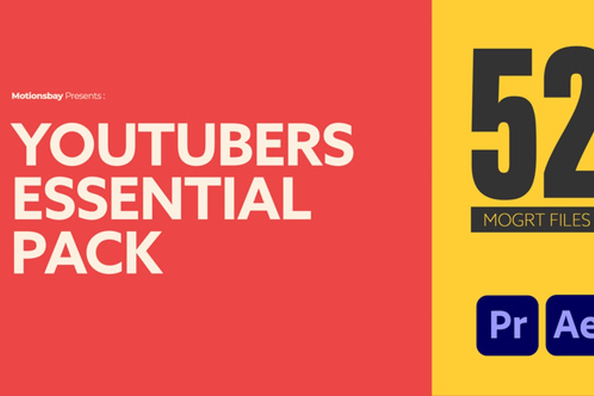 Youtubers Essential Pack | MOGRT | Premiere pro