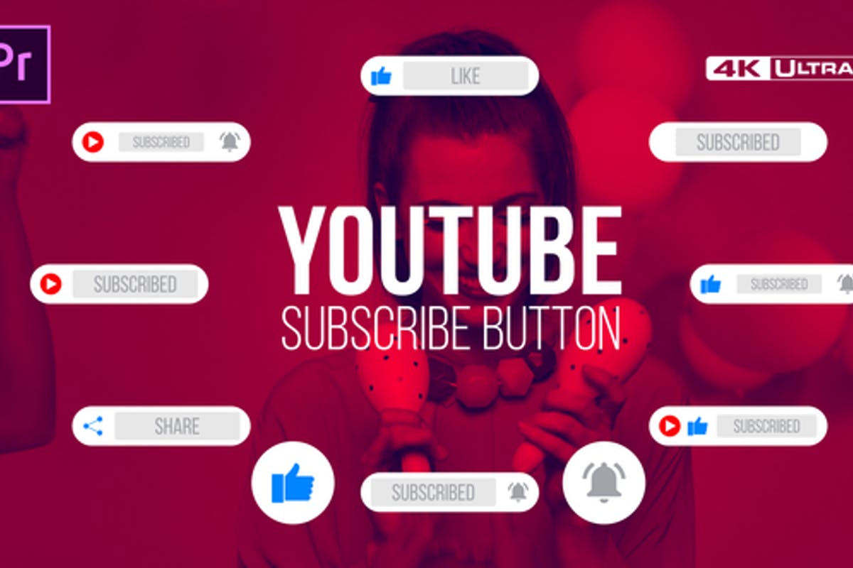 Youtube Subscribe Button Clean 4K