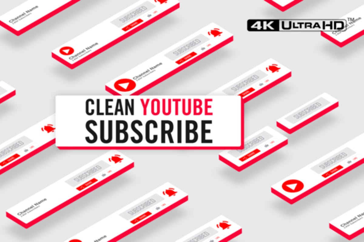 Clean Youtube Subscribe for Premiere Pro