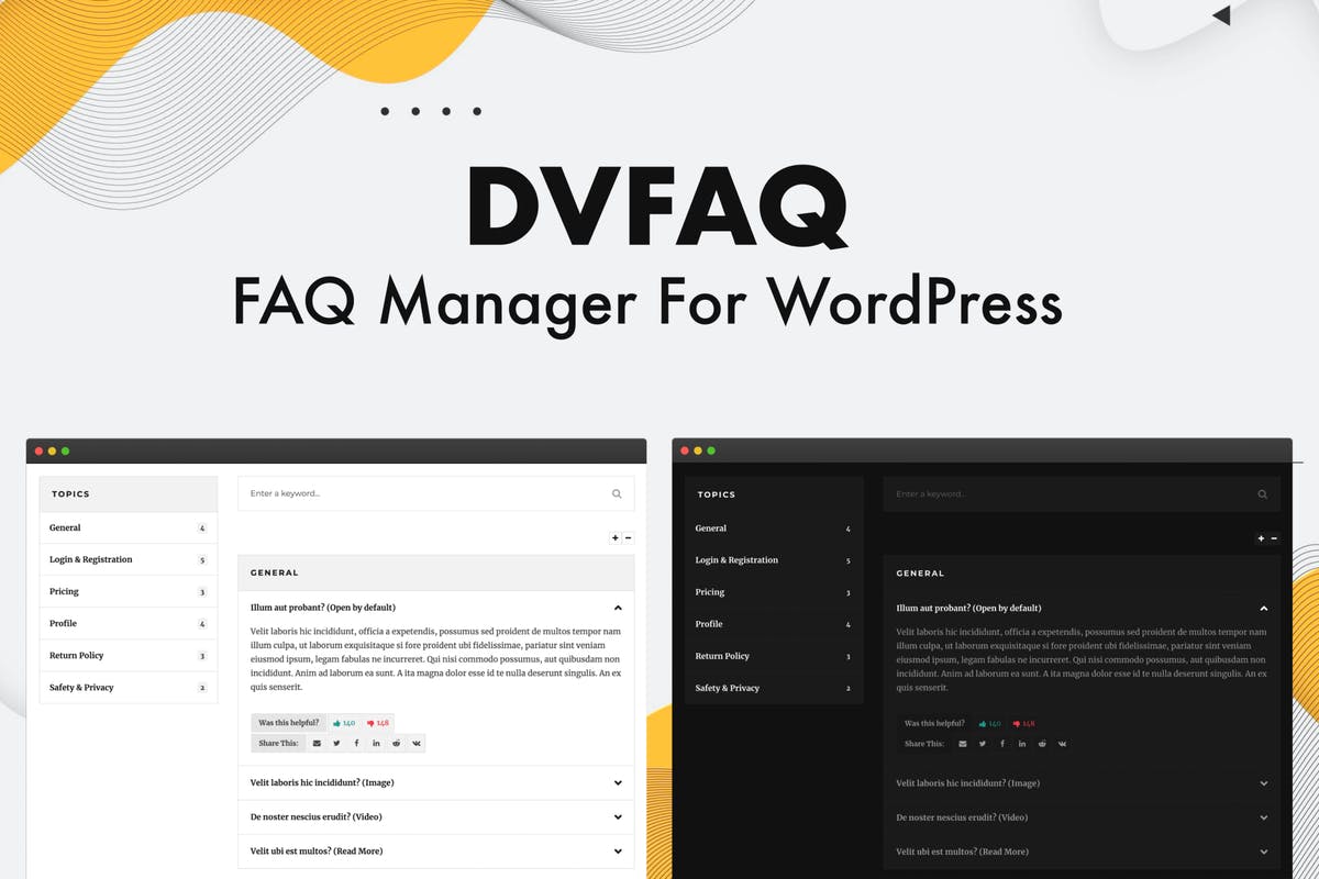 DV FAQ - Advanced WordPress FAQ Plugin