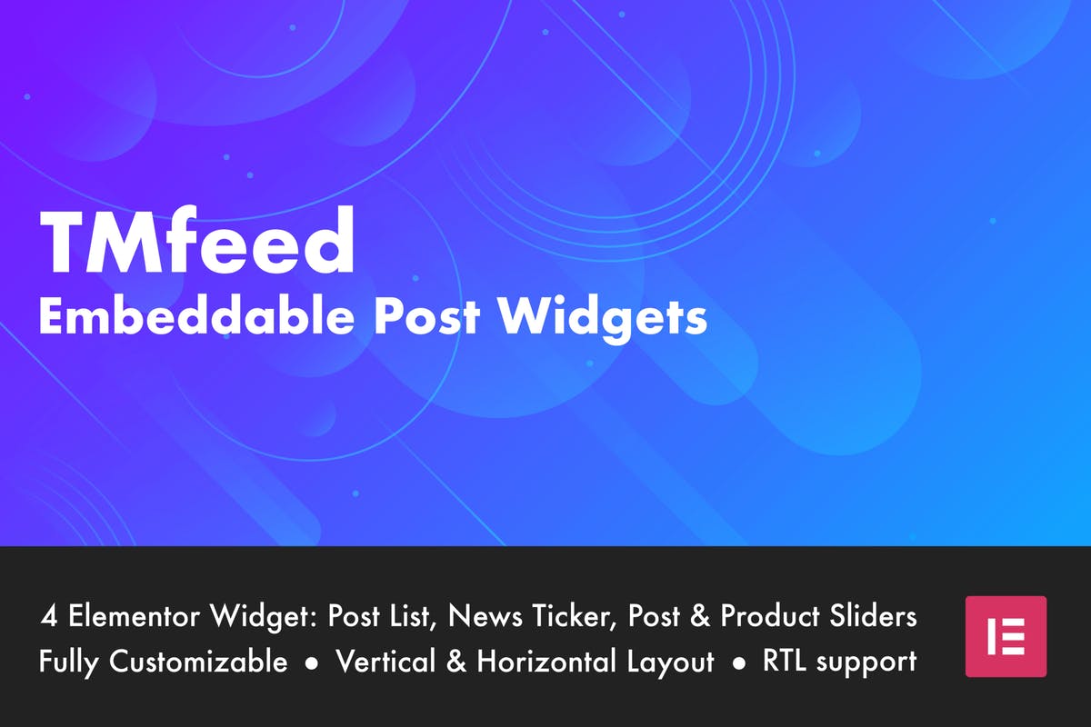 TMfeed - Embeddable Post Widgets For Elementor