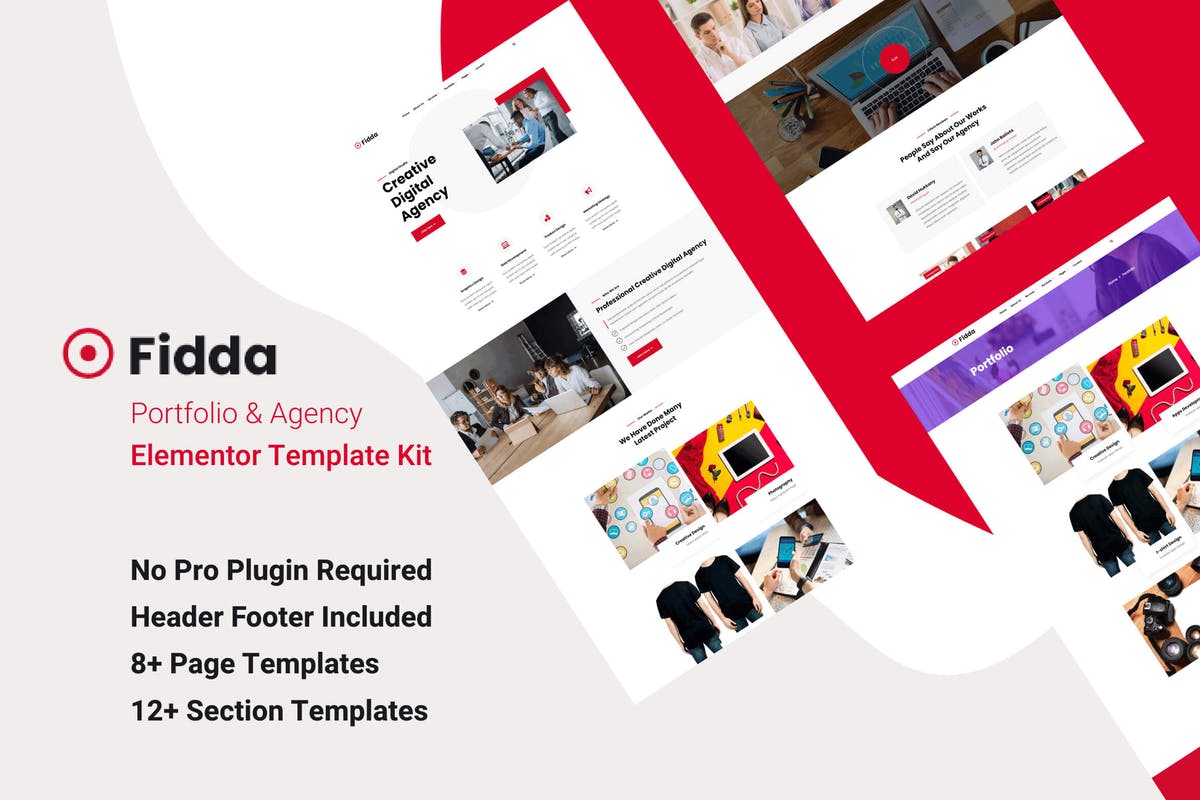 Fidda - Portfolio & Agency Elementor Template Kit