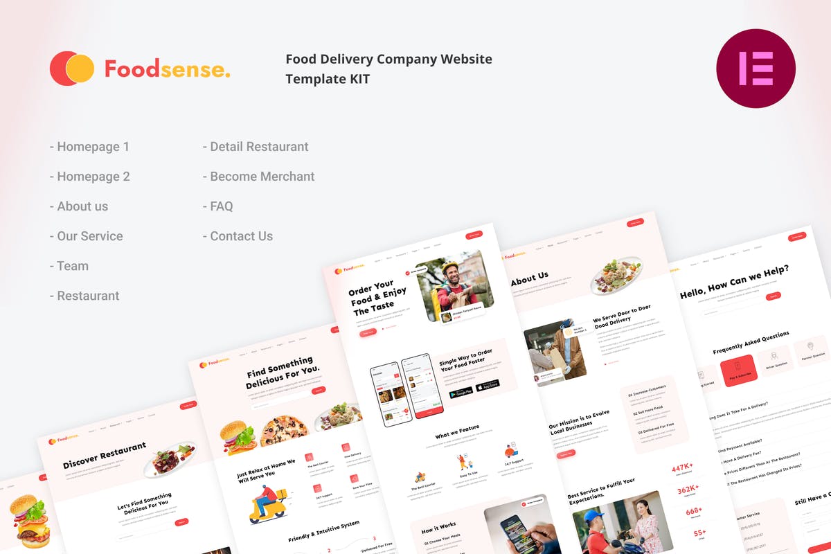 FoodSense | Food Delivery Elementor Template Kit