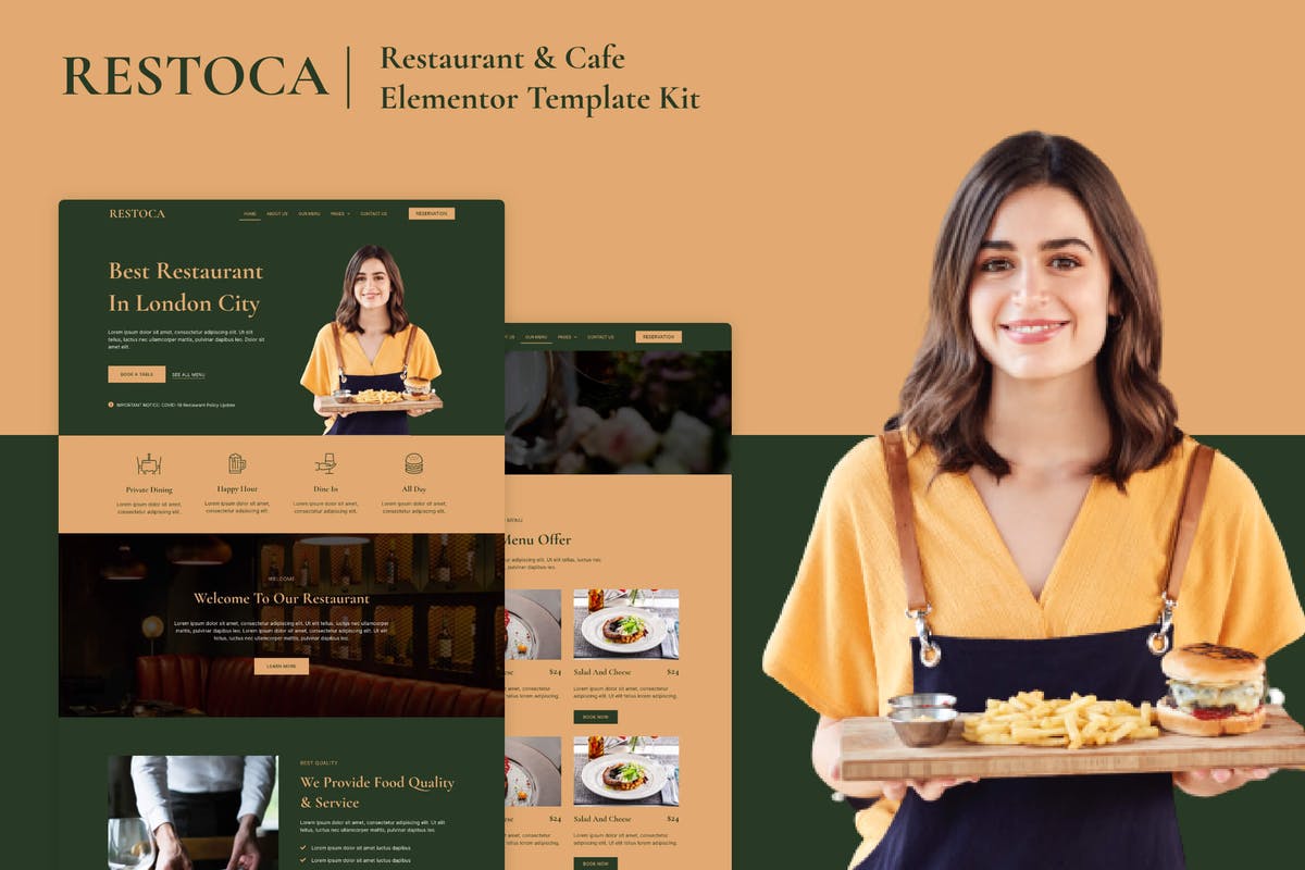 Restoca - Restaurant & Cafe Elementor Template Kit