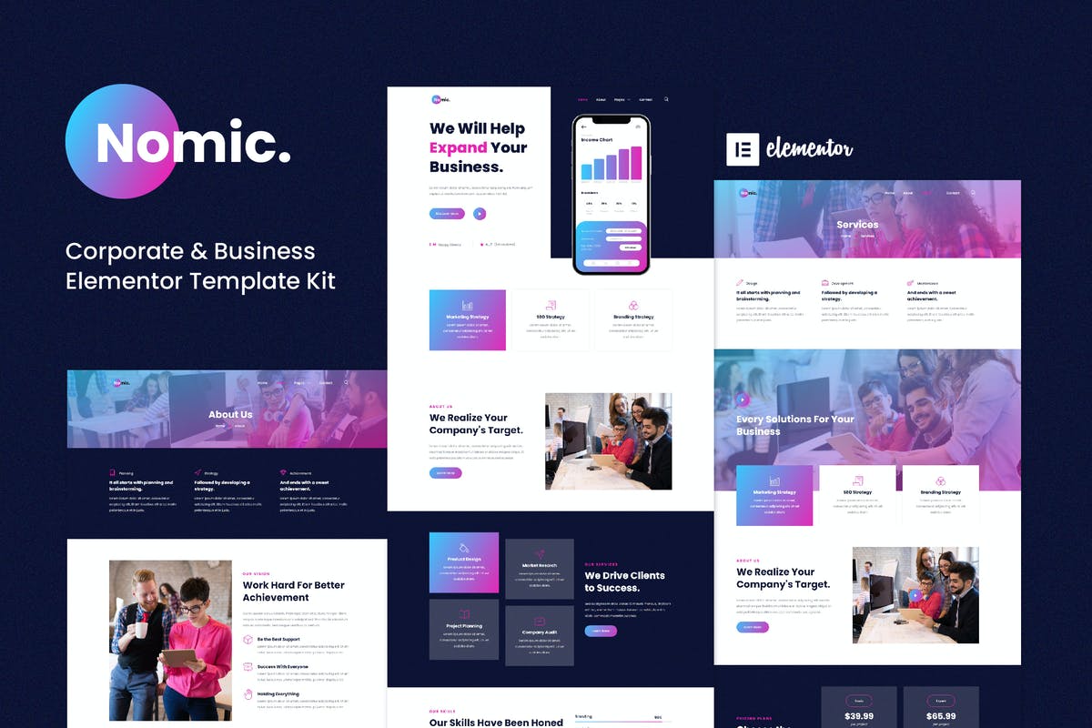Nomic - Corporate & Business Elementor Template Kit
