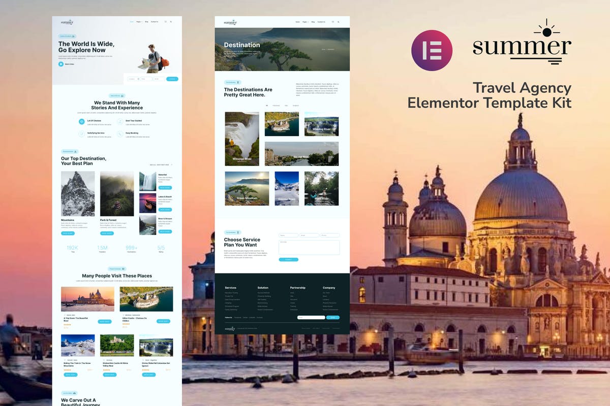 Summer - Travel Agency Elementor Template Kit