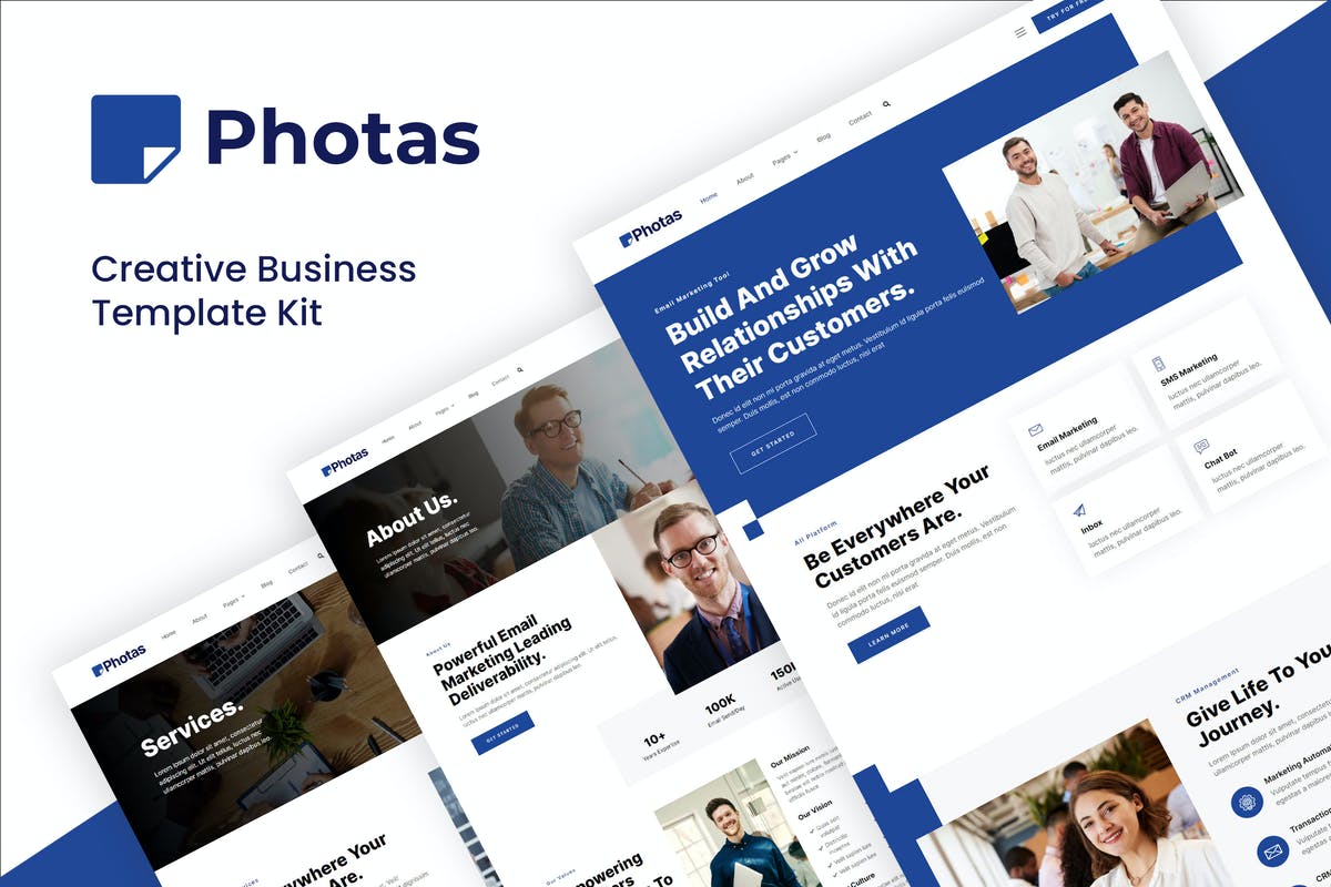 Photas - Email Marketing Company Elementor Template Kit