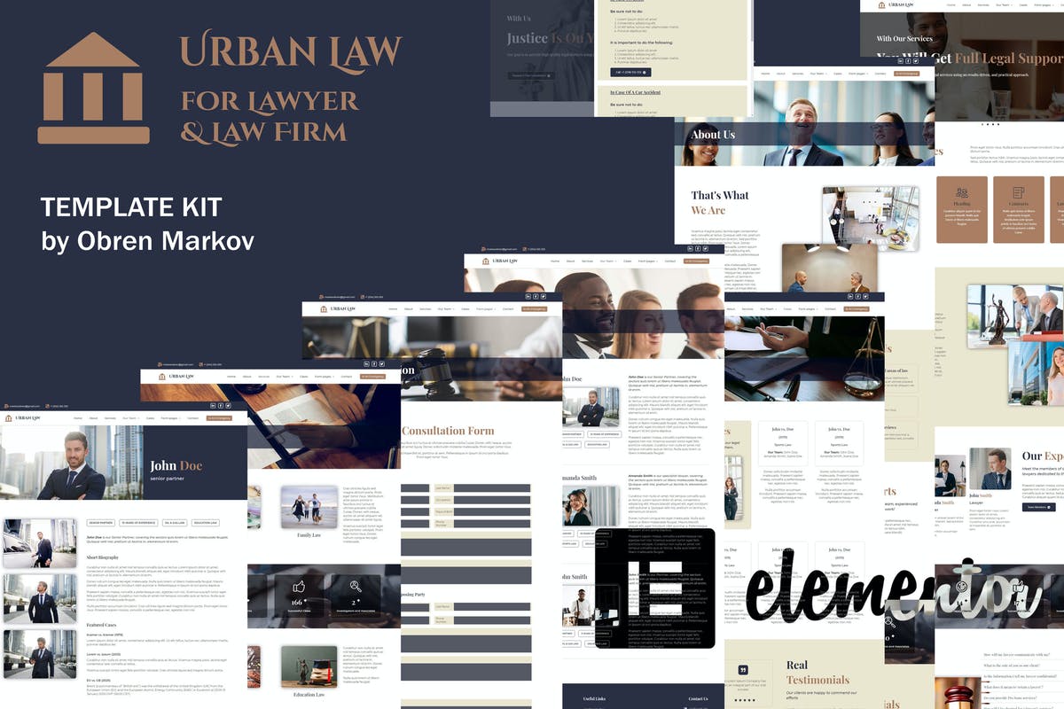 Urban Law - Lawyer & Law Firm Elementor Template Kit