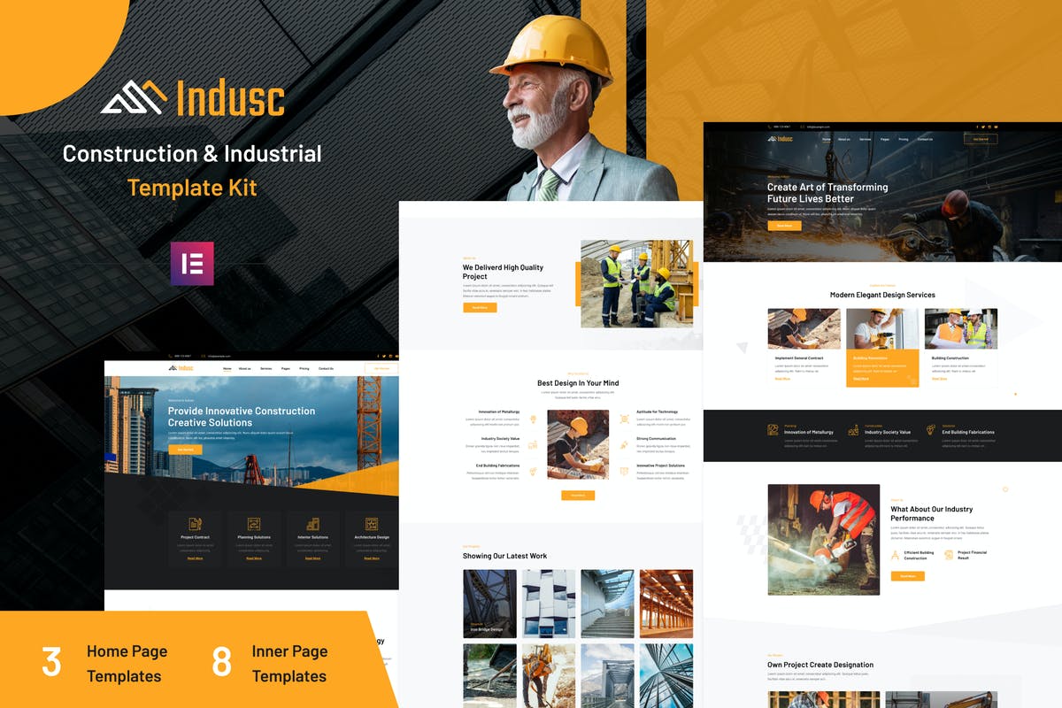 Indusc - Construction & Industrial Elementor Template Kit