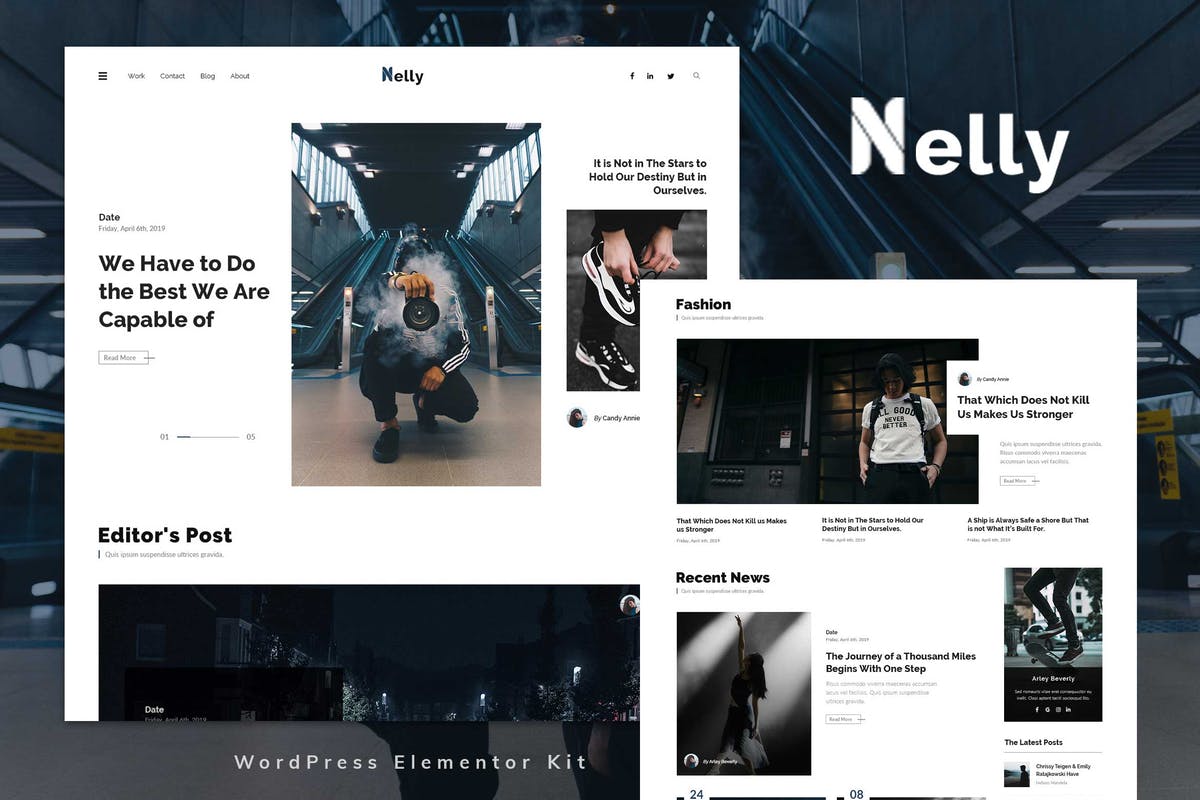 Nelly - Blog & Magazine Elementor Template Kit