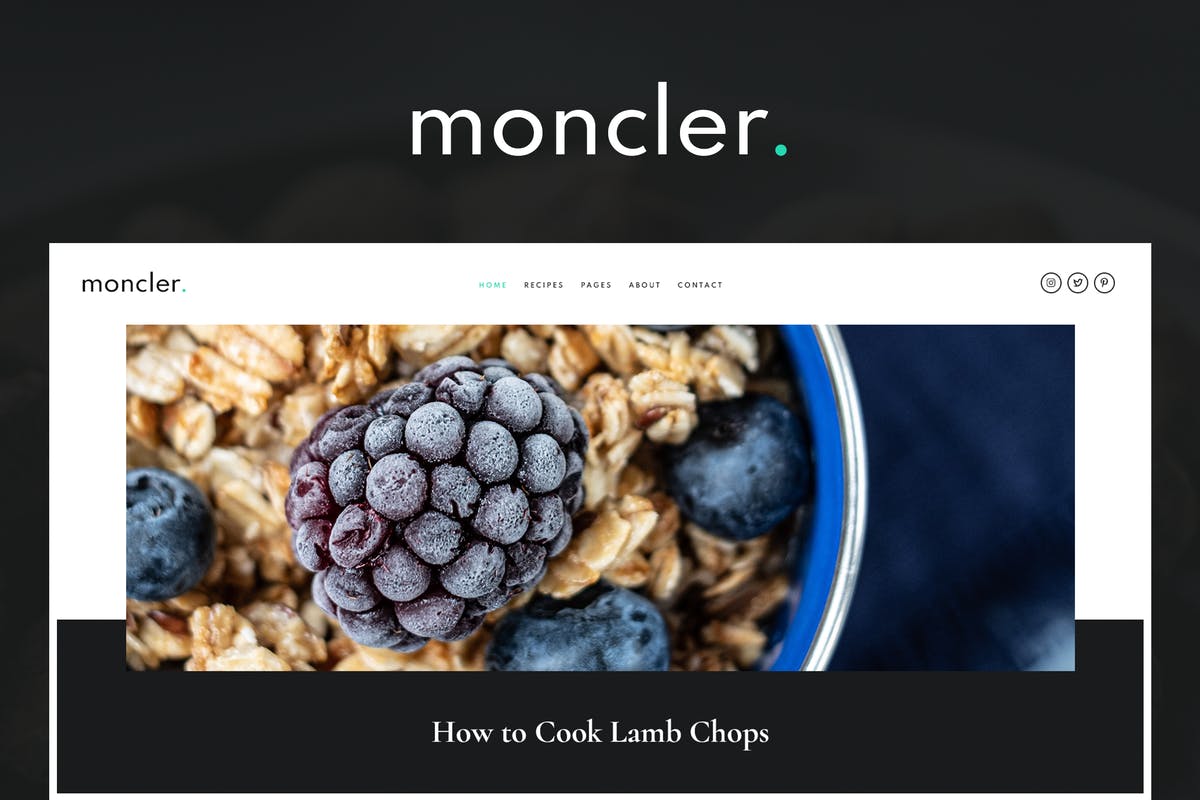 Moncler - Food Blog Elementor Template Kit