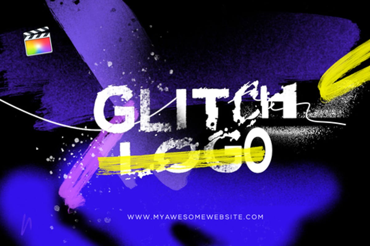 Glitch Logo Intro Grunge Distortion