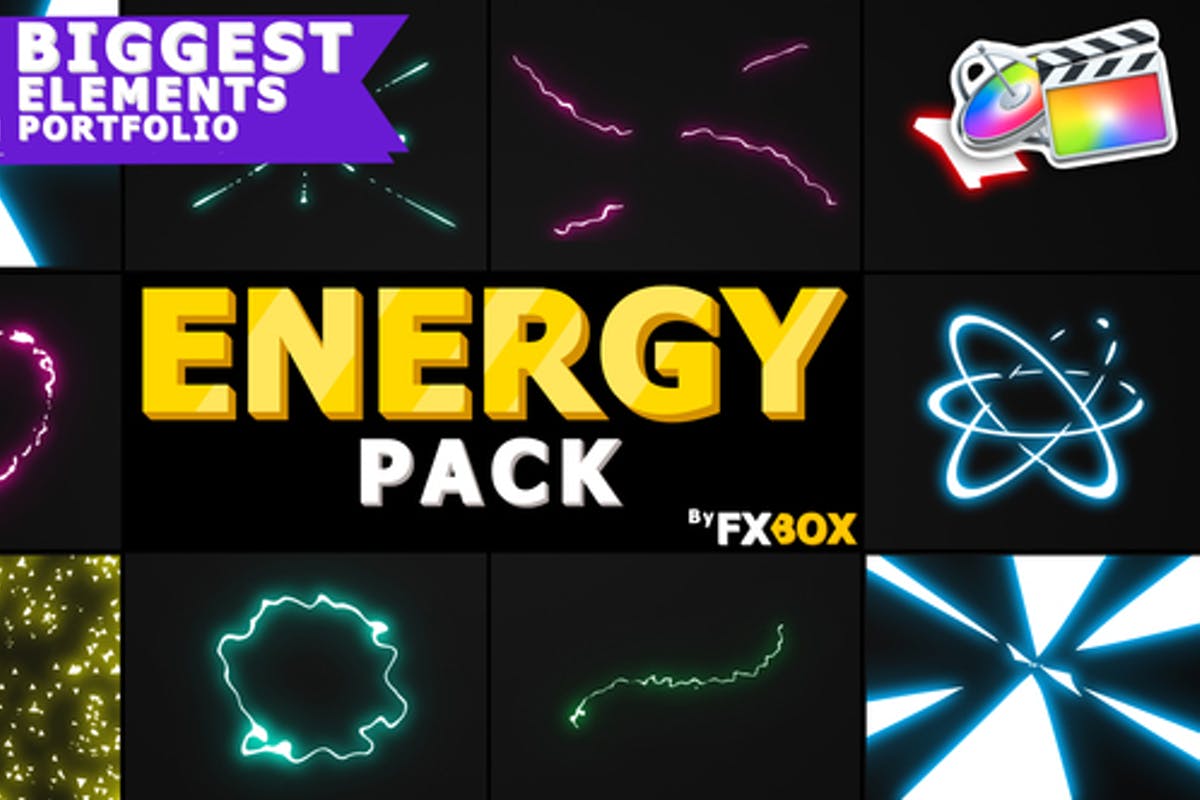 Cartoon Energy And Explosions Final Cut Pro templates
