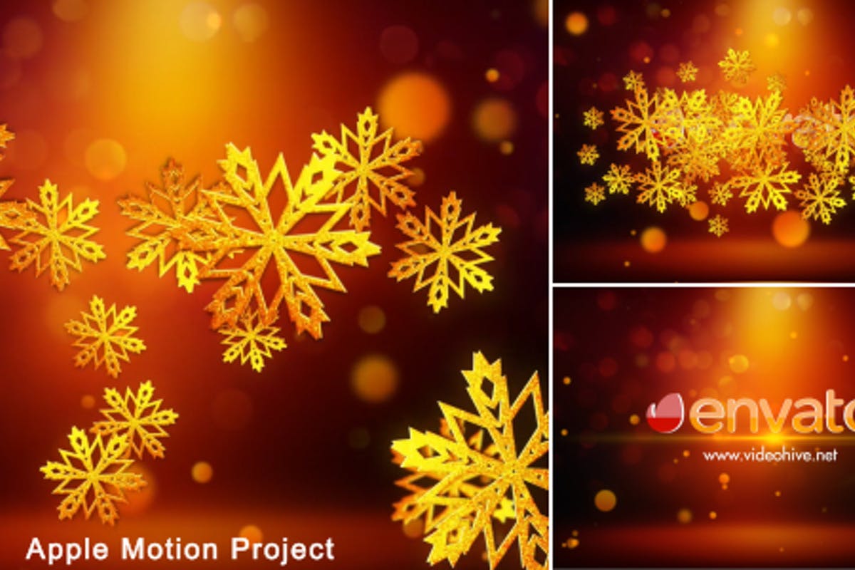 Snowflakes Logo - Apple Motion
