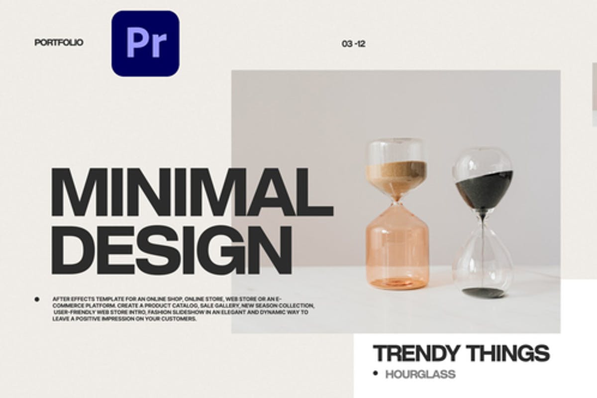 Online Store product promo video templates for Premiere Pro