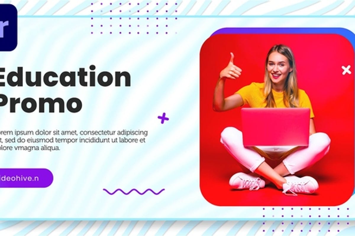 Online Education product promo video templates for Premiere Pro