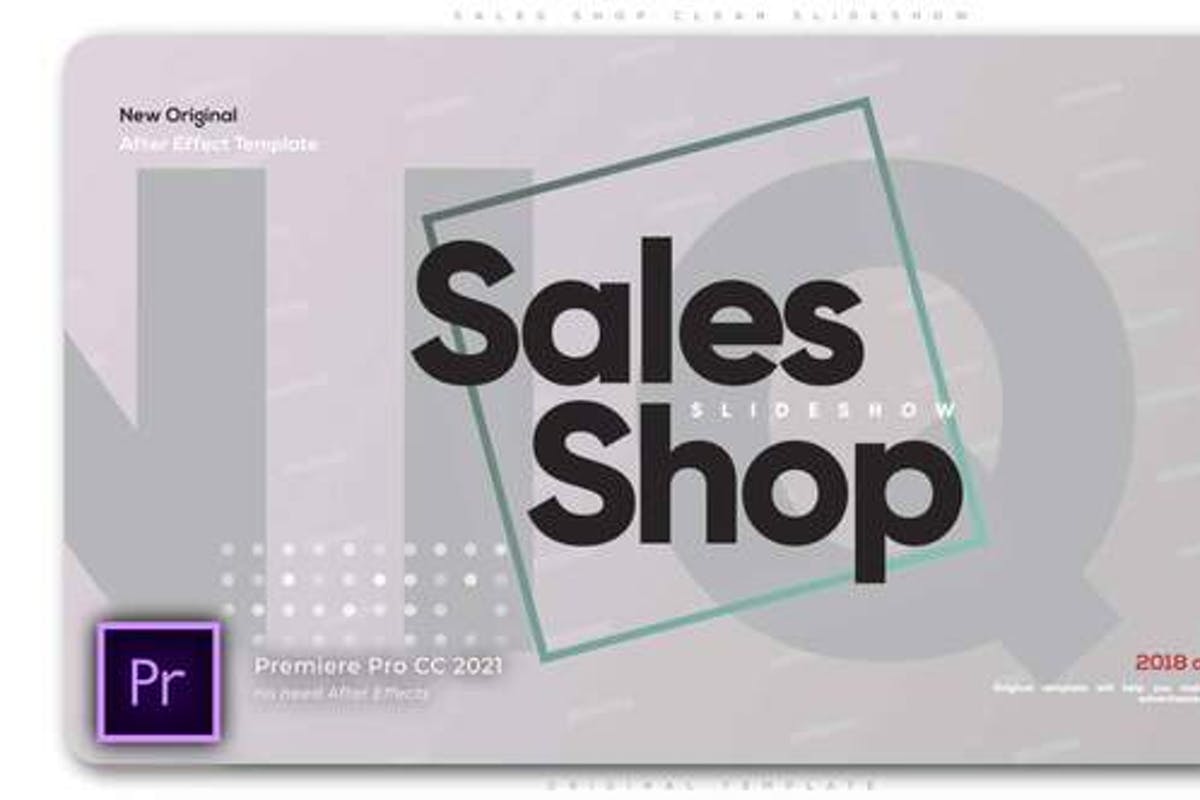 Sales Shop Clean Slideshow product promo video templates for Premiere Pro