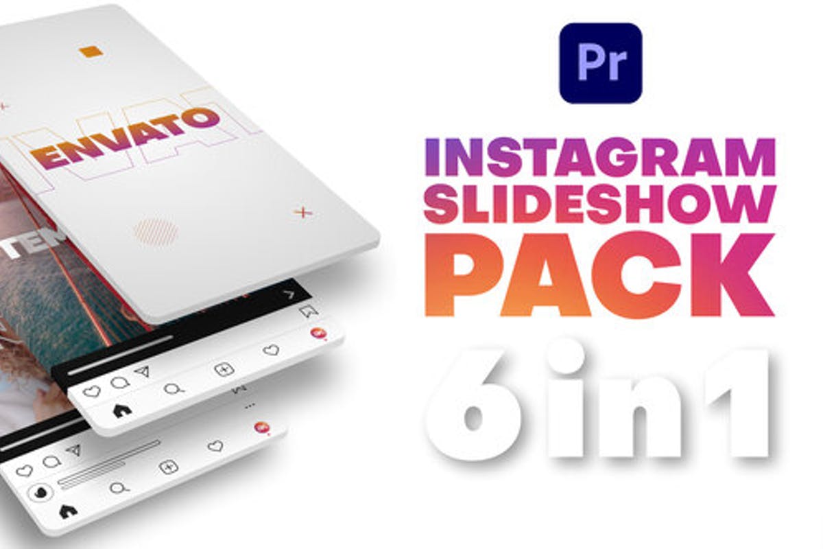 Instagram Slideshow Pack product promo video templates for Premiere Pro