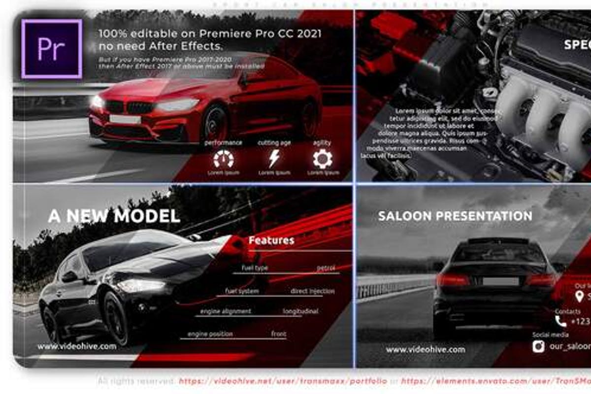 Sport Car Salon Presentation Product Promo for Premiere Pro