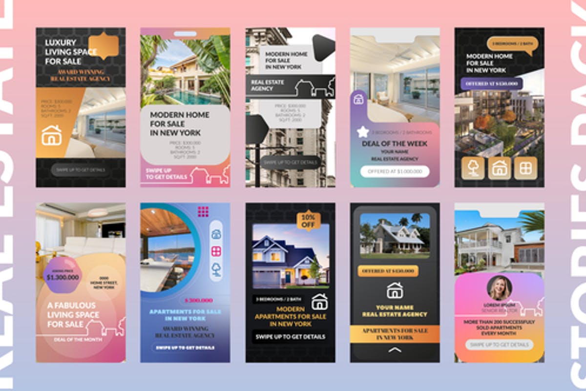 Real Estate Stories Pack Product Promo for Premiere Pro