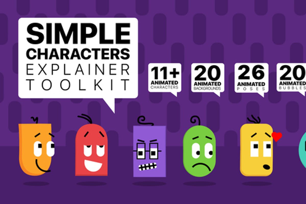Simple Characters Explainer Toolkit | Essential Graphics Mogrts Product Promo for Premiere Pro