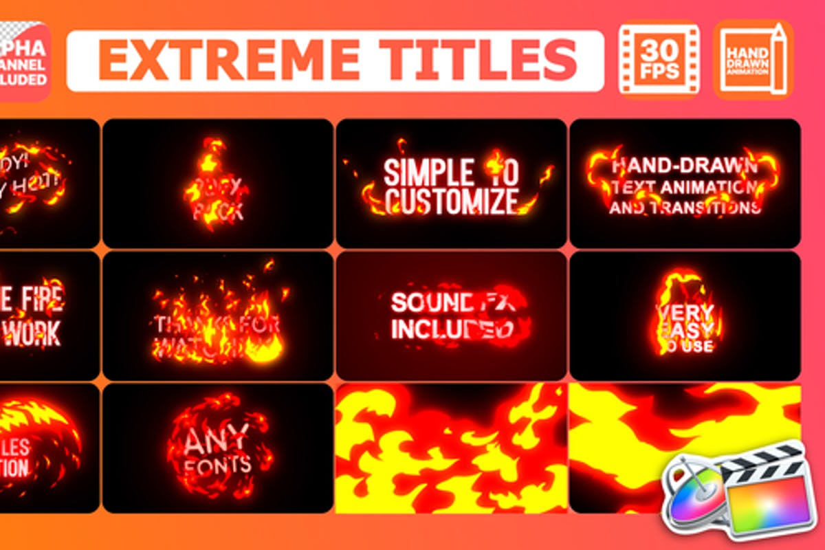 Extreme Titles For Final Cut Pro