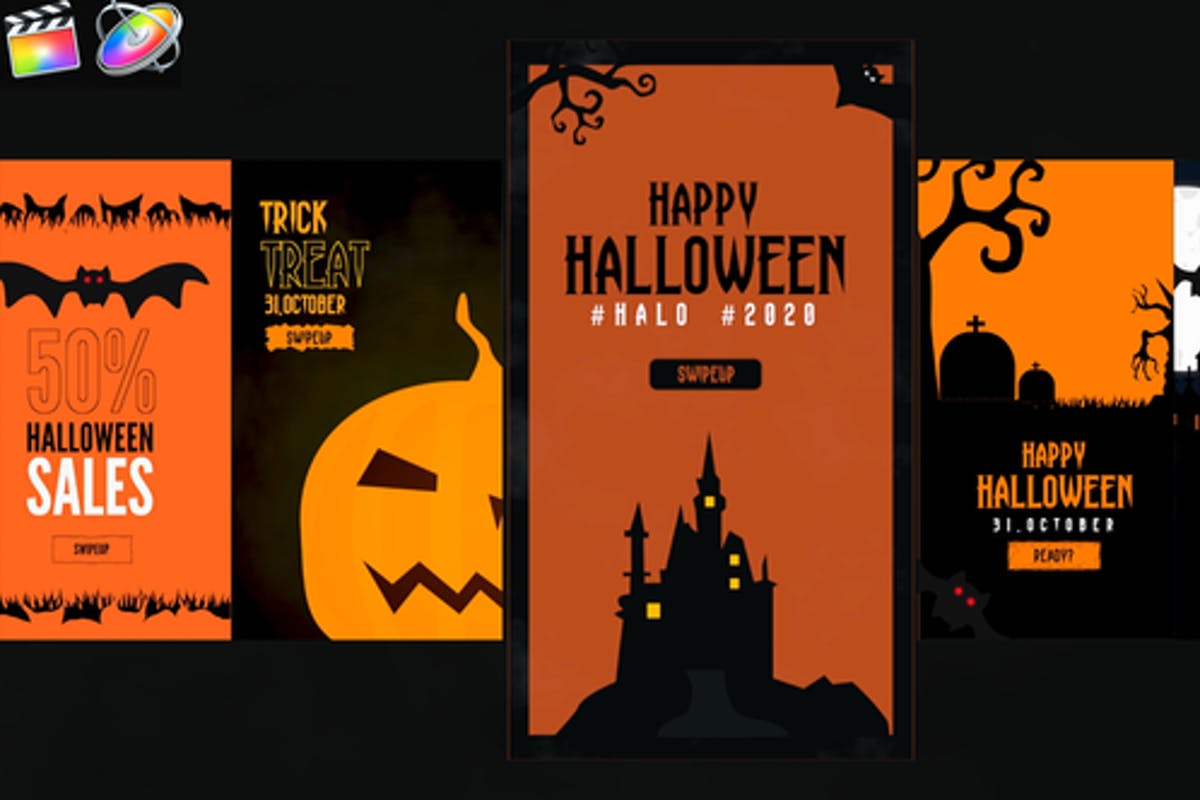 Halloween Instagram Stories For Apple Motion and Final Cut Pro