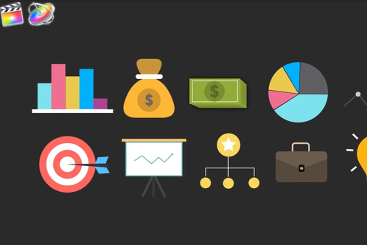 Business Animated Icons For Apple Motion and Final Cut Pro