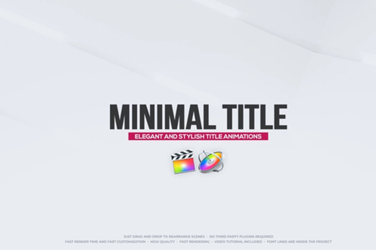 Minimal Title Animations For Final Cut Pro