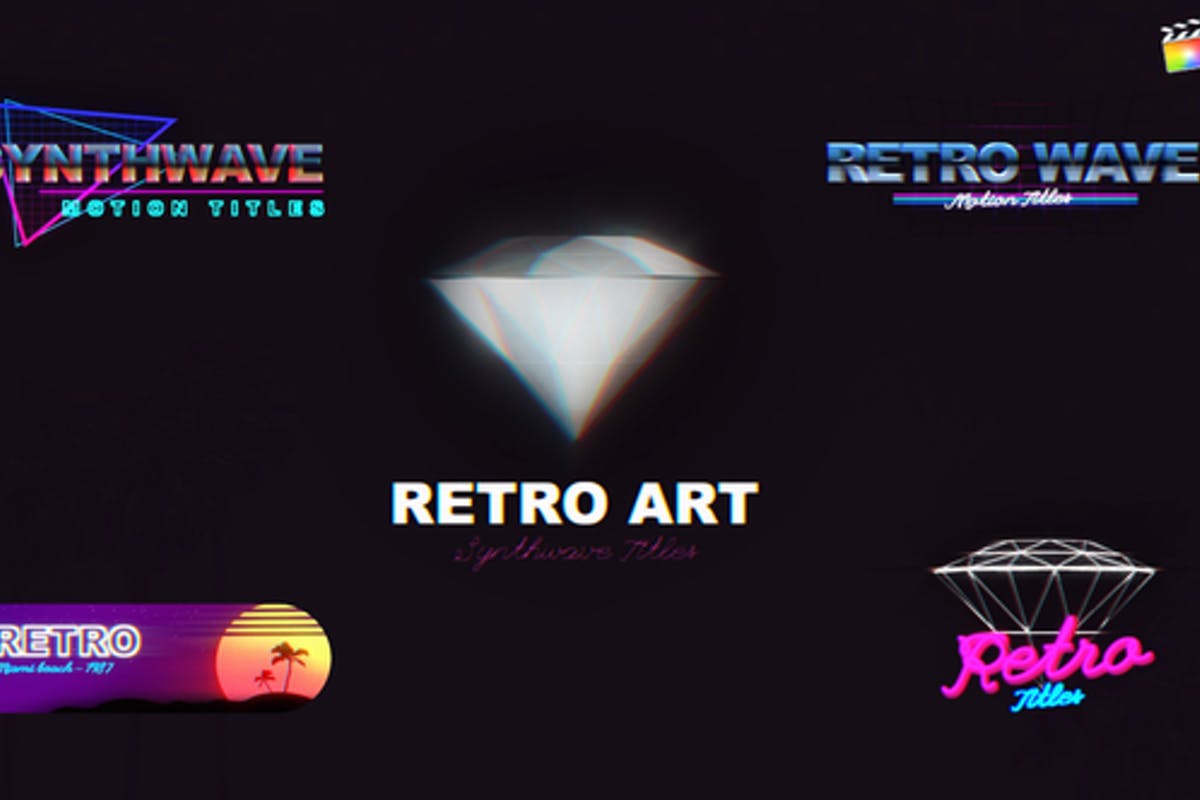 Retro 80s Titles For Final Cut & Apple Motion