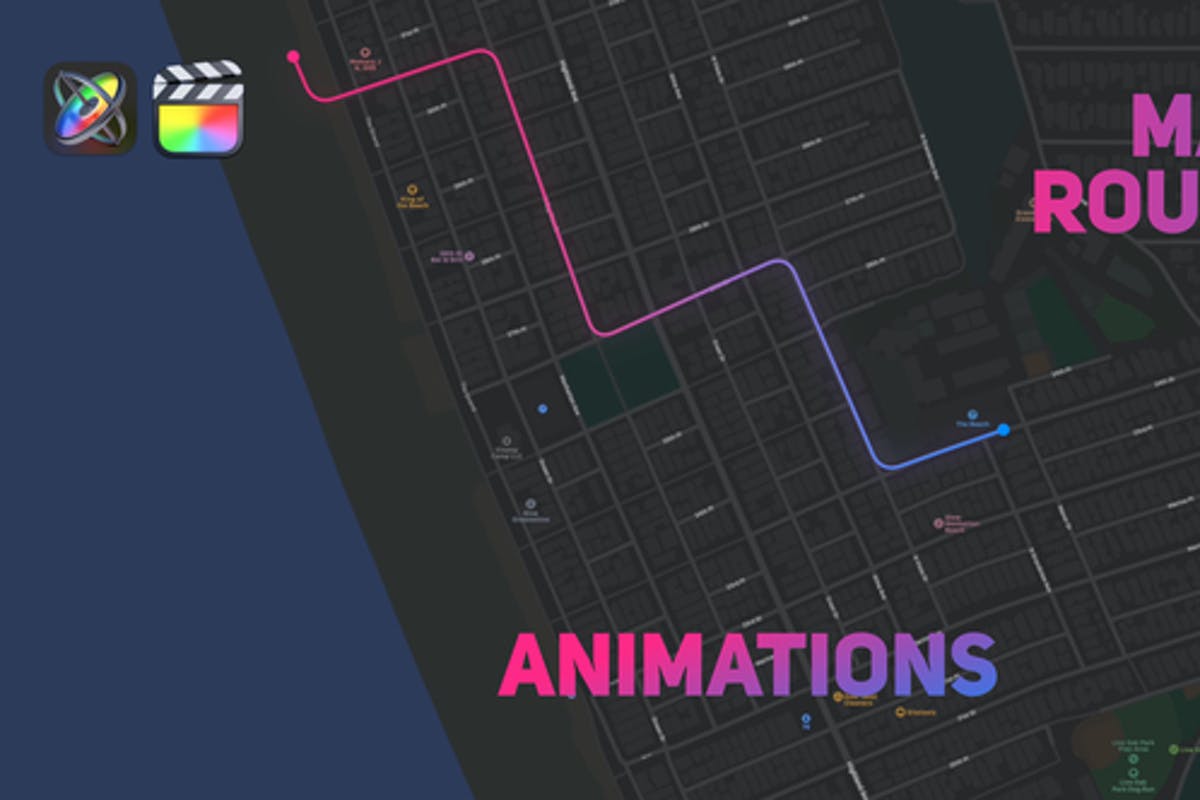 Map Route Animations For Final Cut & Apple Motion