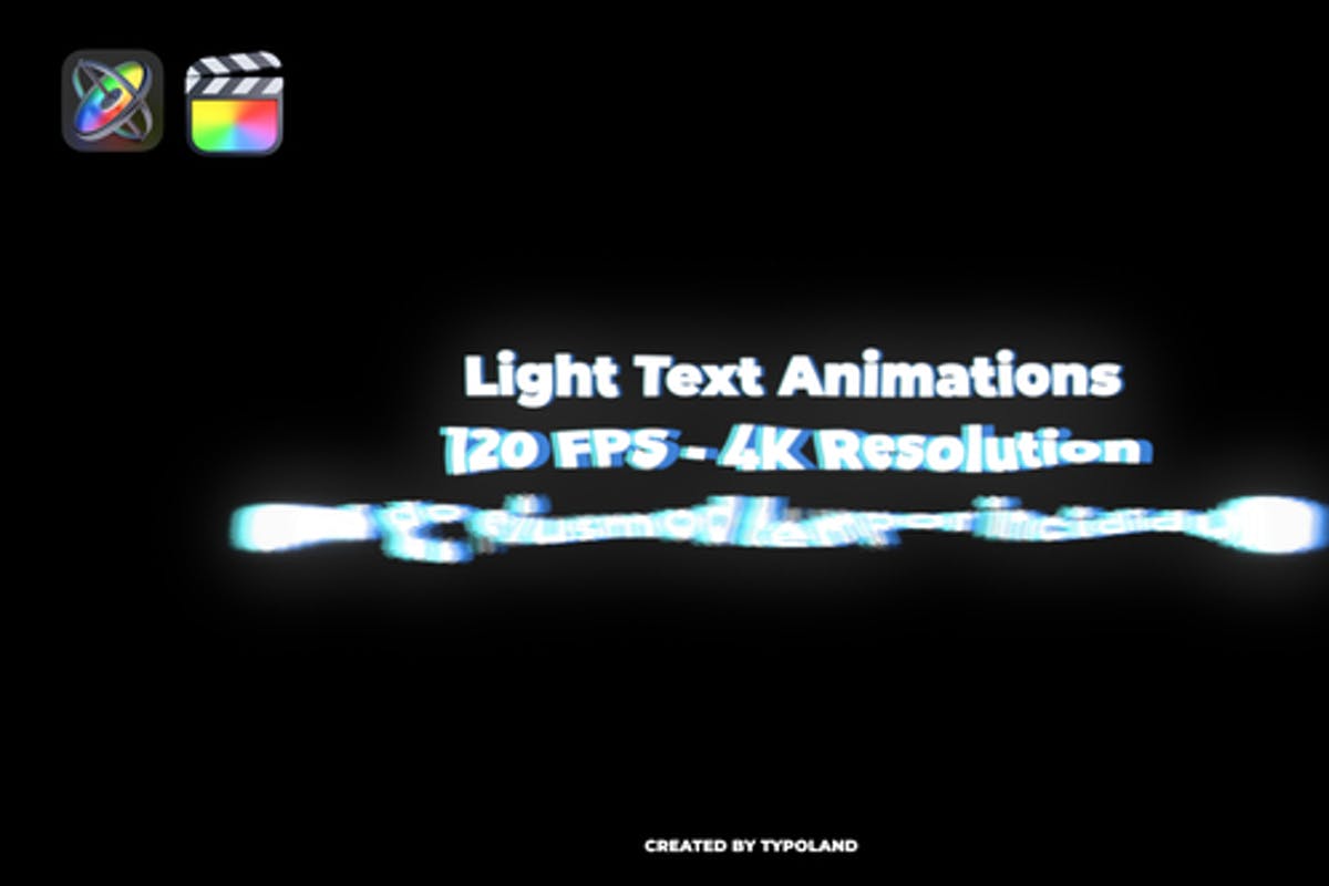 Light Text Animations For Final Cut & Apple Motion