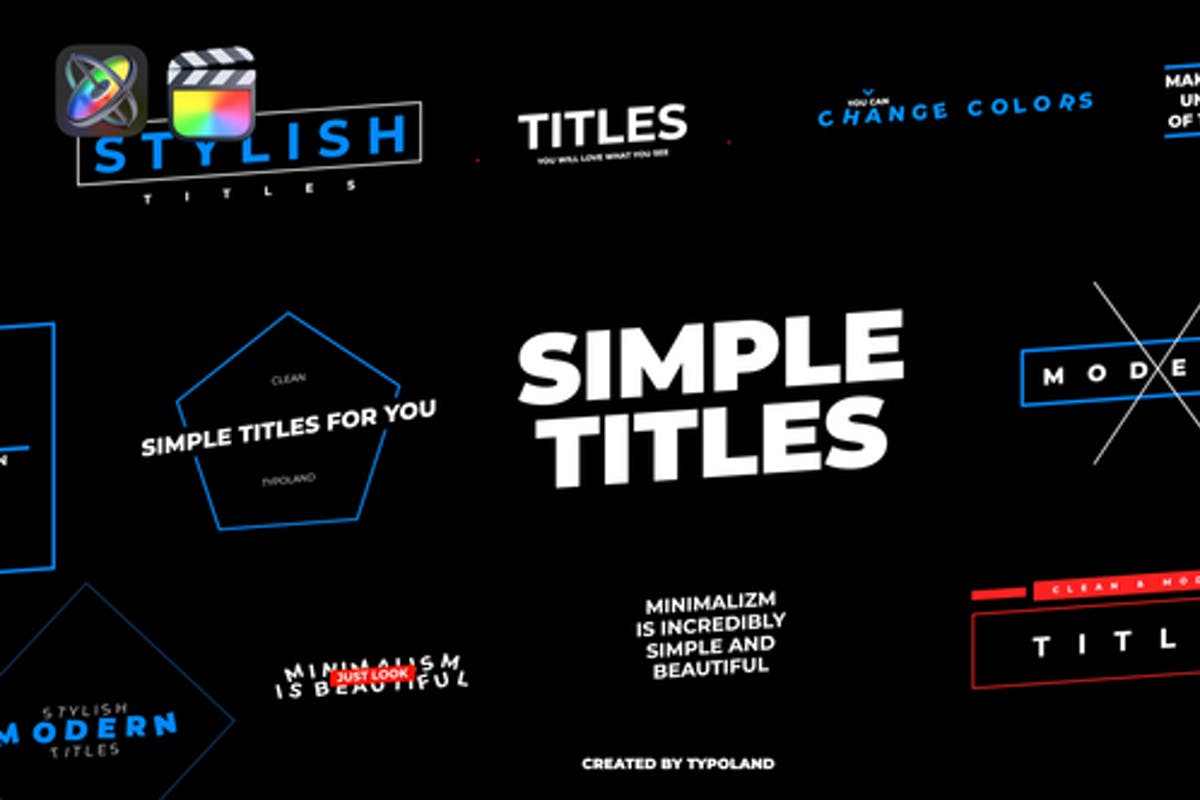 Simple Titles For Final Cut & Apple Motion
