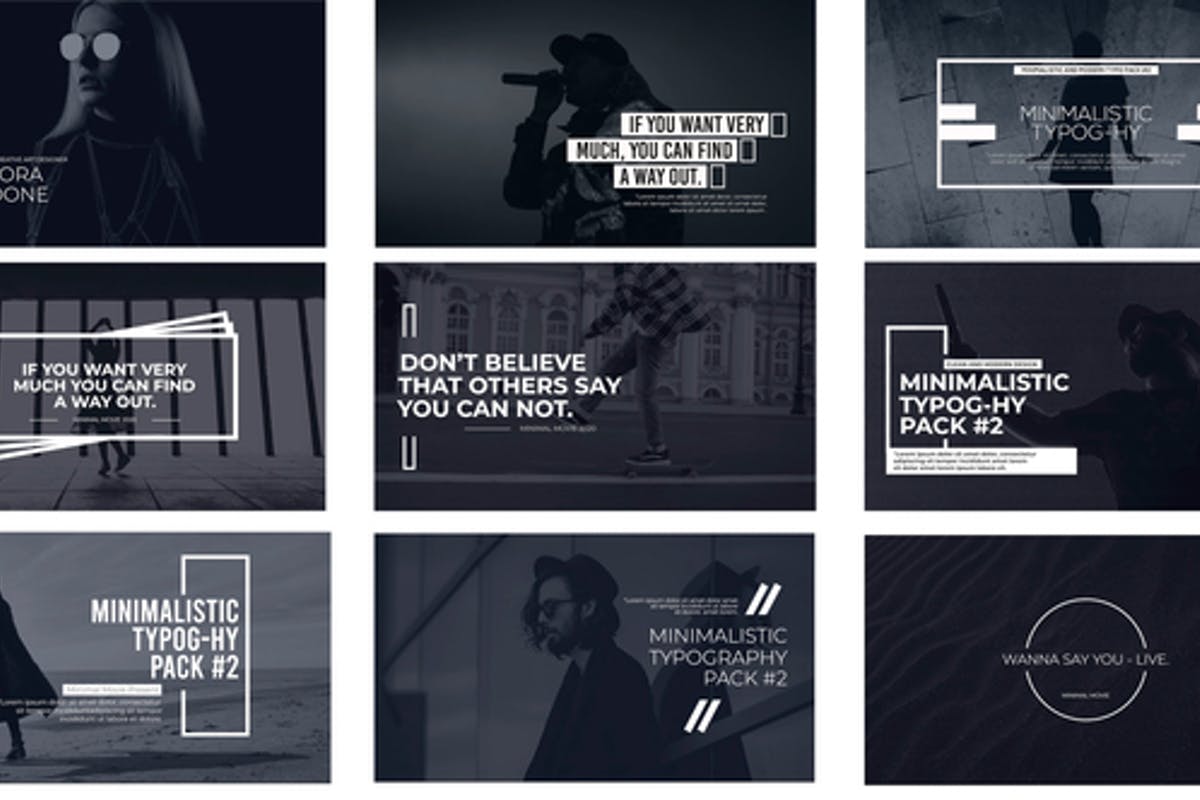 Minimal Typography Pack 2  For Final Cut & Apple Motion