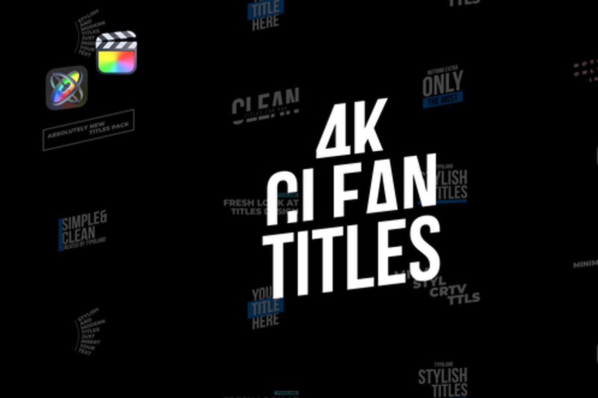 Clean Titles For Final Cut & Apple Motion