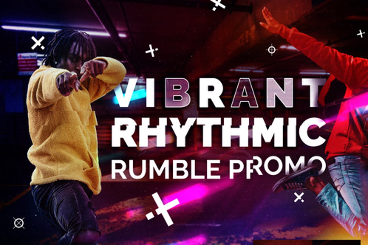 Vibrant Rhythmic Rumble Promo  For Final Cut & Apple Motion