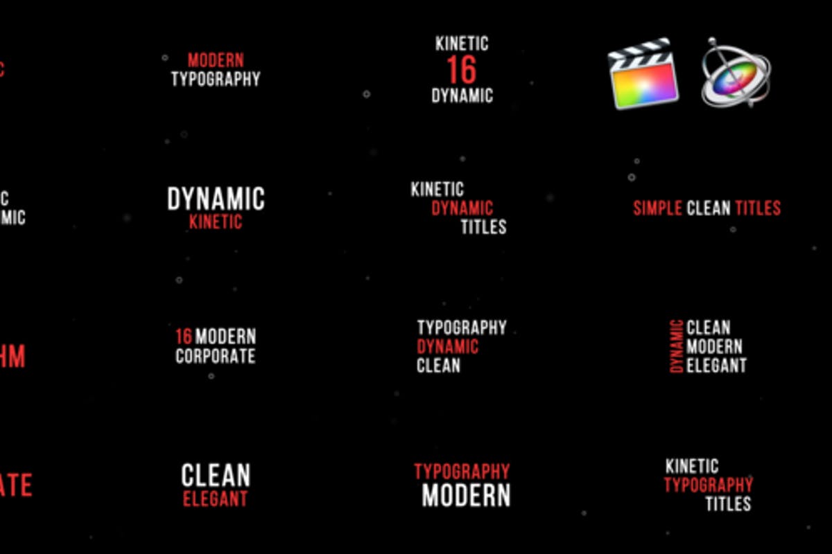 Kinetic Titles For Final Cut & Apple Motion