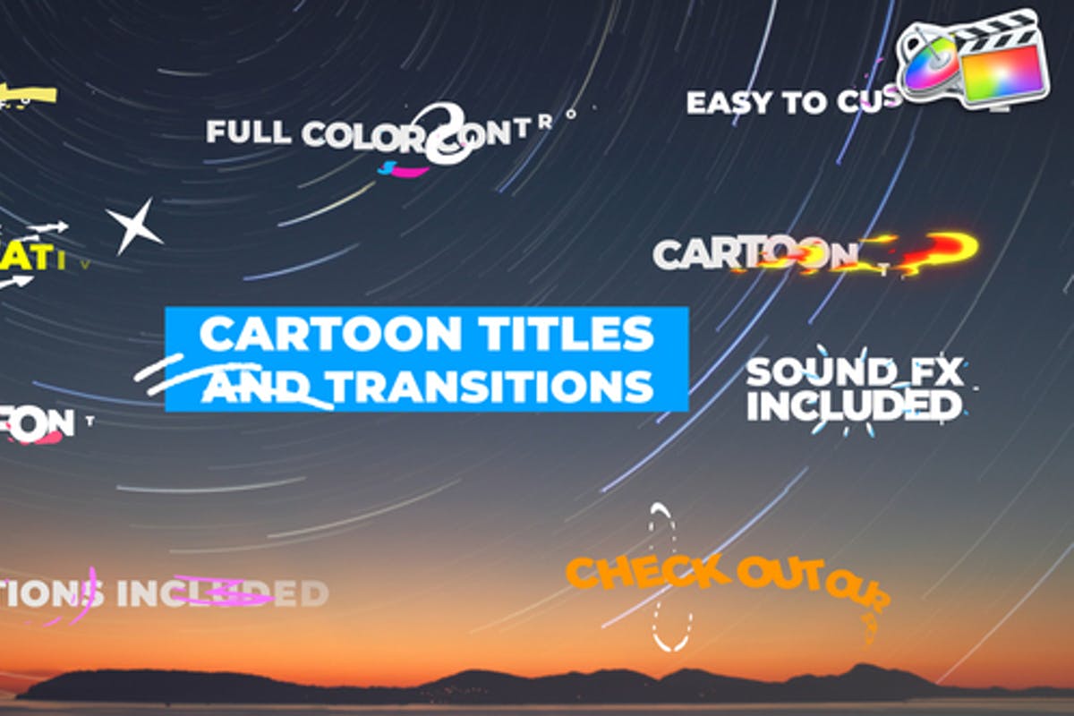 Cartoon Titles And Transitions For Final Cut