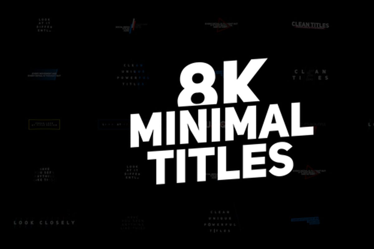 Minimal Titles For Final Cut & Apple Motion