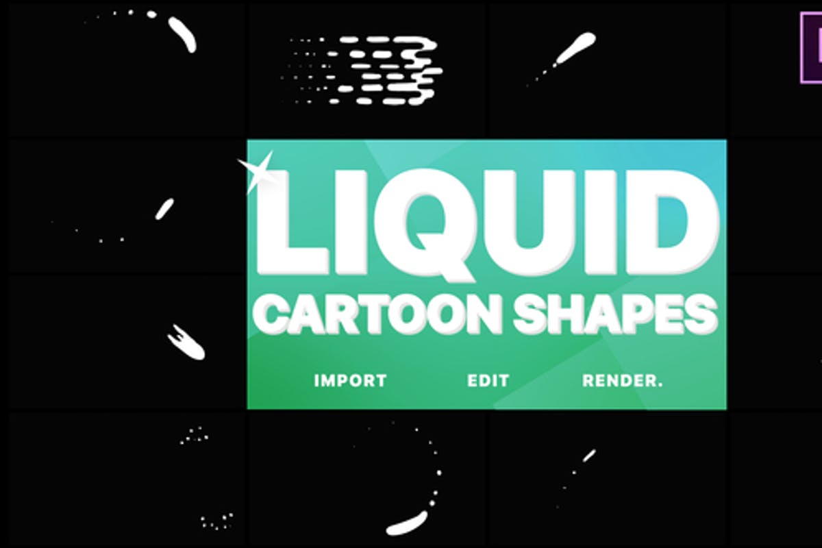 Cartoon Liquid Shapes | Premiere Pro MOGRT