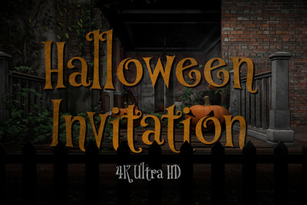 Halloween Party Invitation For Premiere Pro