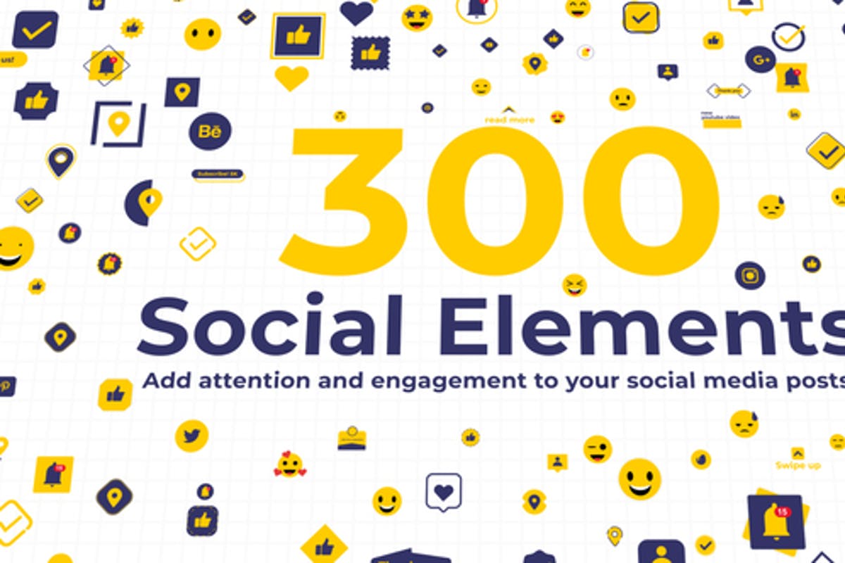 300 Social Elements | Premiere Pro