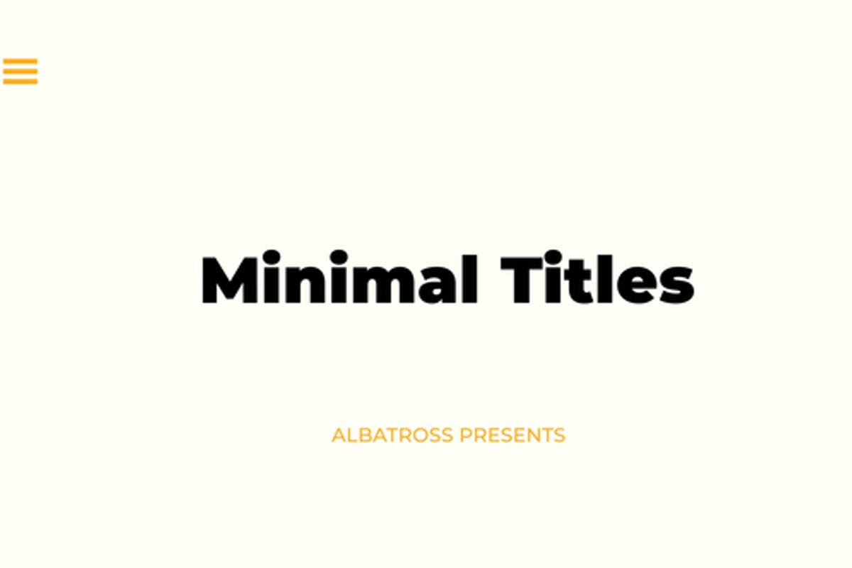 Minimal Titles Premiere Pro Templates