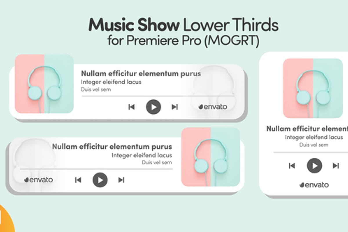 Music Show Lower Thirds for Premiere Pro