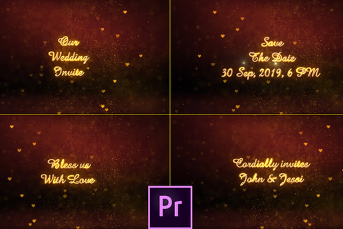 Wedding Invitation Titles - Premiere Pro