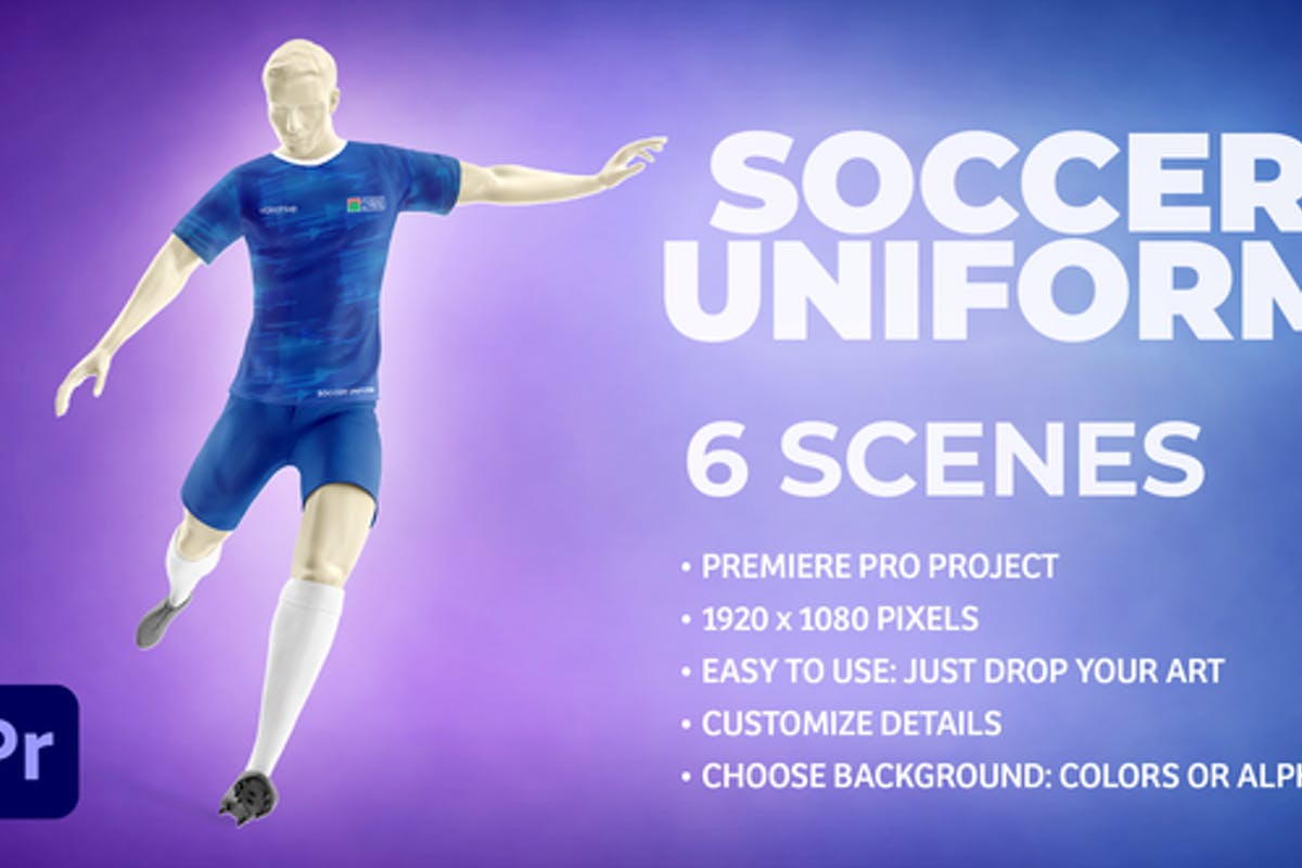 Soccer Uniform Mockup Template - Animated Mockup PREMIERE