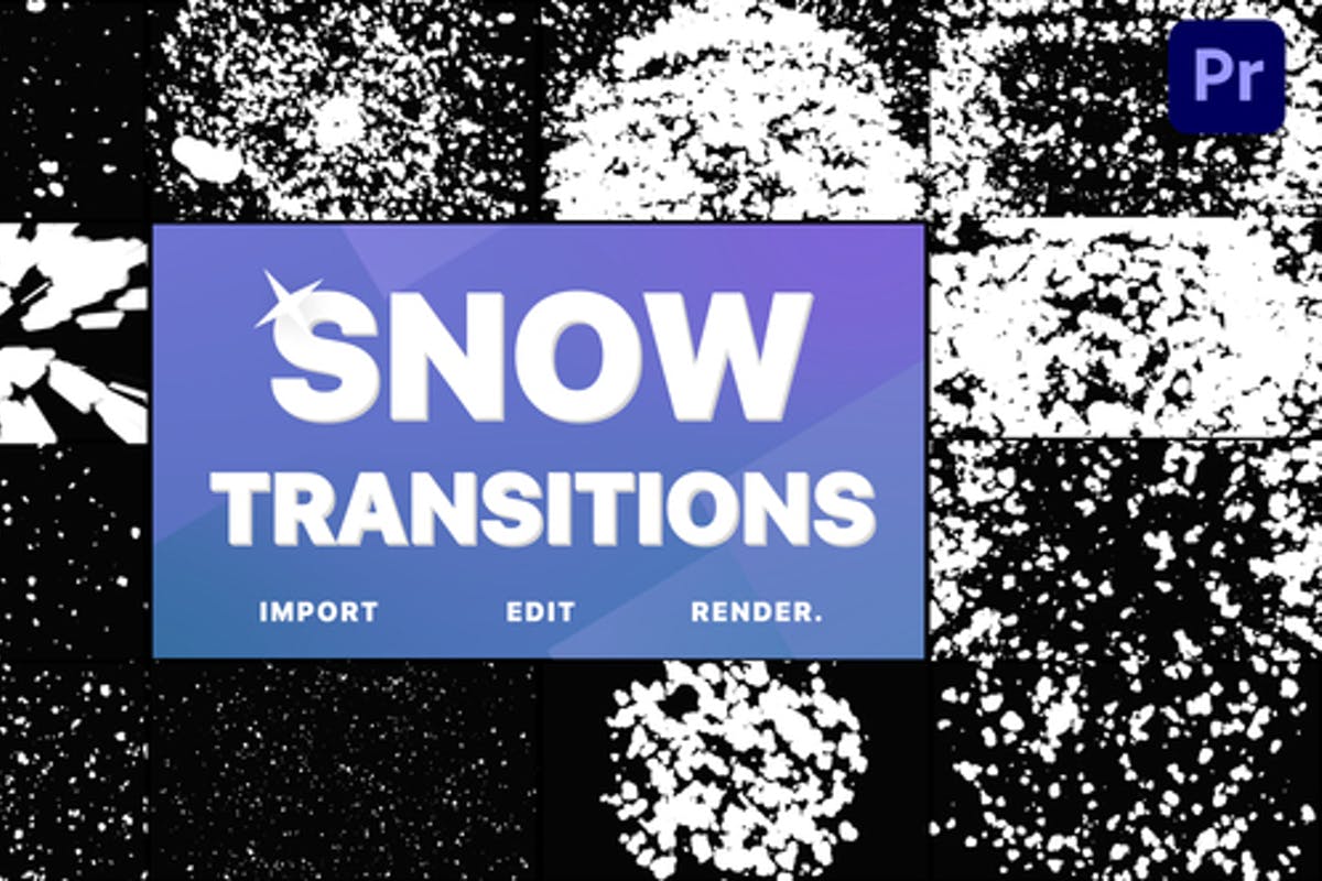 Snow Transitions Premiere Pro MOGRT