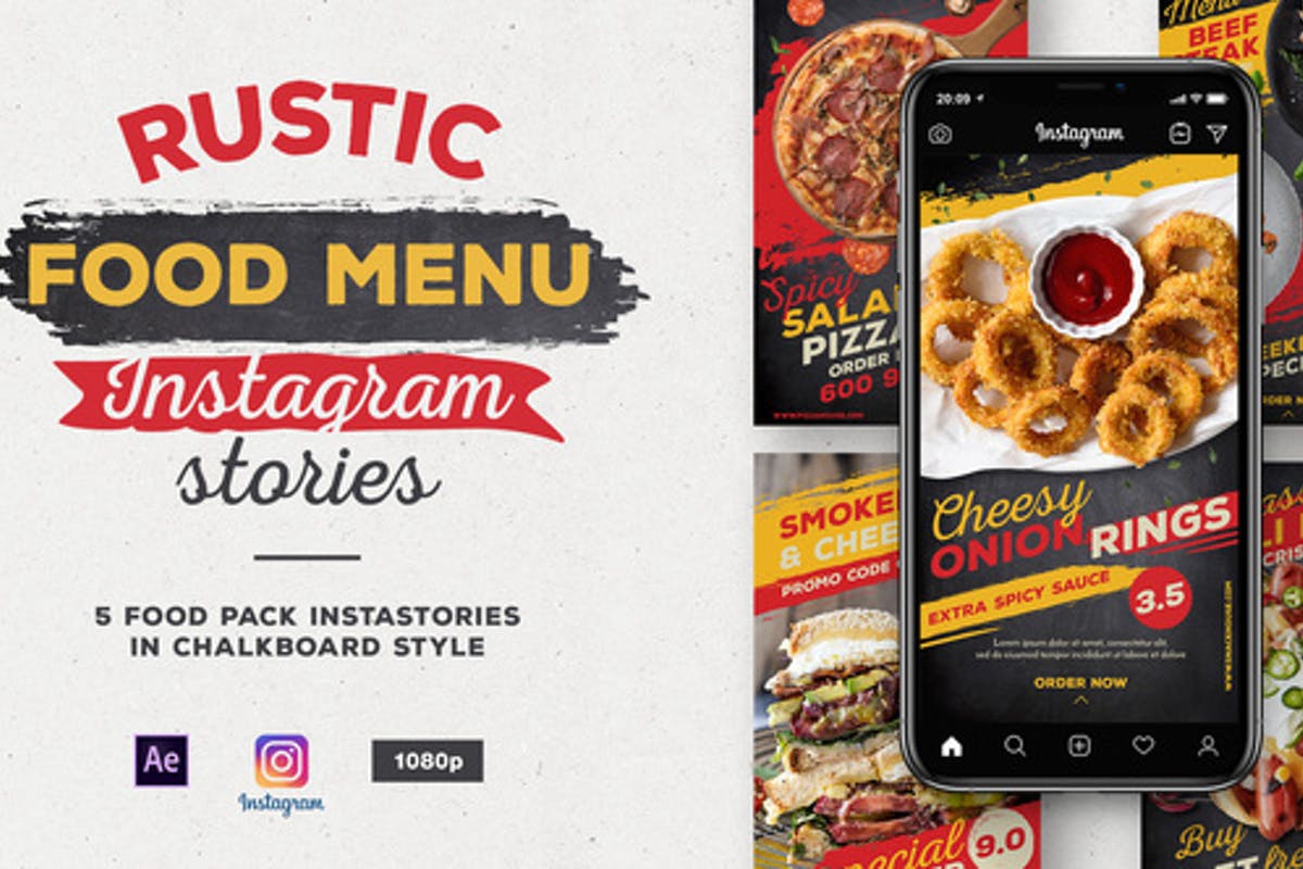 Rustic Food Menu Instagram Stories